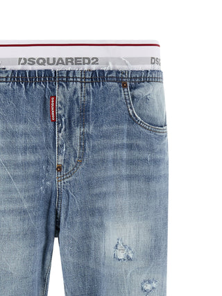 Dsquared² Blue Cotton Relaxed Fit Jeans
