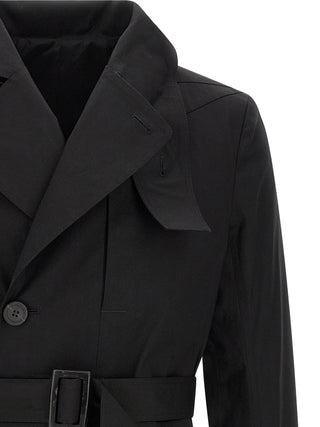 Rick Owens Black Cotton Coat