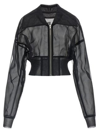 Rick Owens Black Nylon Bomber