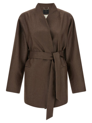 Kiton Brown Polyamide Blazer