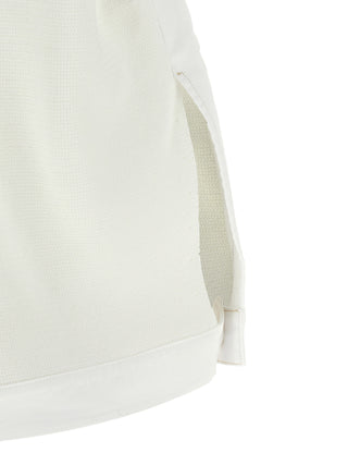 Fabiana Filippi White Cotton Sleeveless Jacket