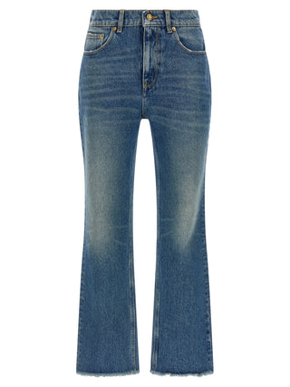 Golden Goose Blue Cotton Flared Jeans