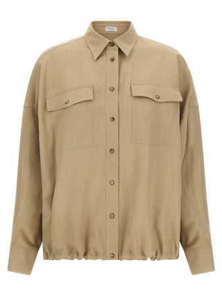 Brunello Cucinelli Beige Viscose Blouse