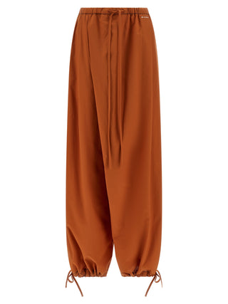 Marni Orange Cotton Casual Pants