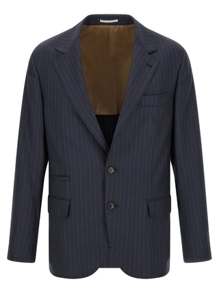 Brunello Cucinelli Blue Virgin Wool Blazer