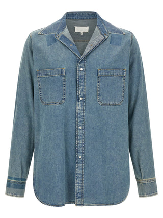 Maison Margiela Blue Cotton Blouse