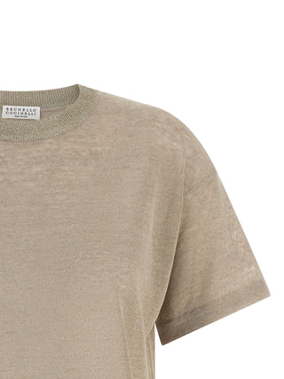 Brunello Cucinelli Beige Linen Cardigan