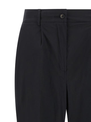 Kiton Black Cotton Casual Pants