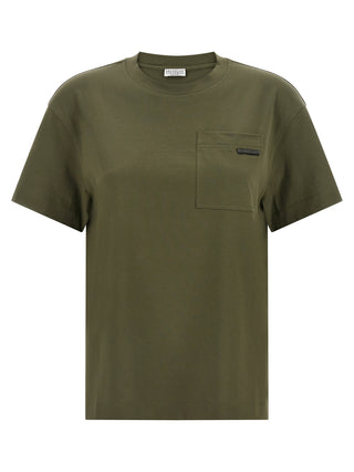 Brunello Cucinelli Bicolor Cotton T-Shirt