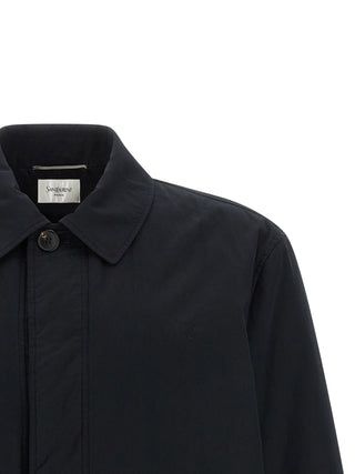 Saint Laurent Black Cotton Shell Jacket