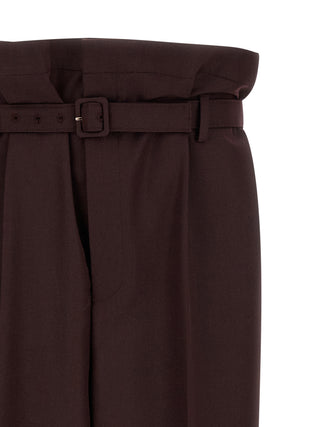 Saint Laurent Purple Wool Casual Pants