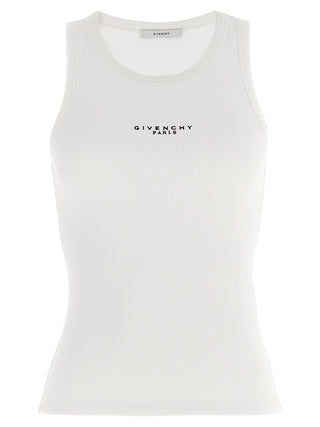 Givenchy White Cotton Sleeveles T-Shirt