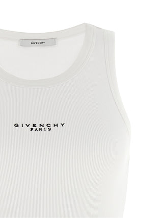 Givenchy White Cotton Sleeveles T-Shirt