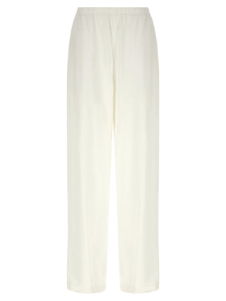Max Mara White Linen Casual Pants