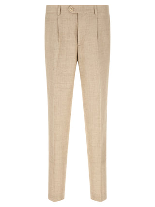 Brunello Cucinelli Beige Silk Two-Piece Suit