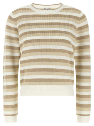 Brunello Cucinelli Beige Cotton Cardigan