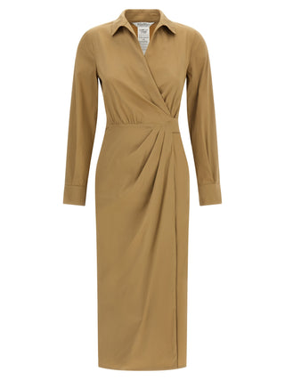 Max Mara Beige Cotton Midi Dress