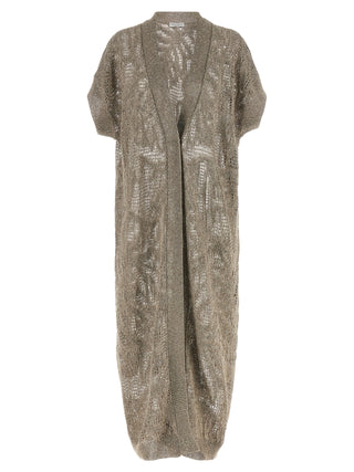 Brunello Cucinelli Brown Linen Cardigan