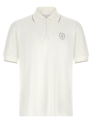 Brunello Cucinelli White Polyamide Polo Shirt