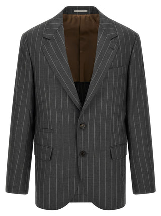 Brunello Cucinelli Gray Virgin Wool Blazer