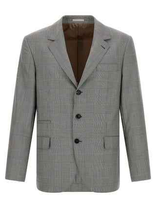 Brunello Cucinelli Gray Virgin Wool Blazer