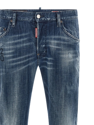 Dsquared² Blue Cotton Relaxed Fit Jeans