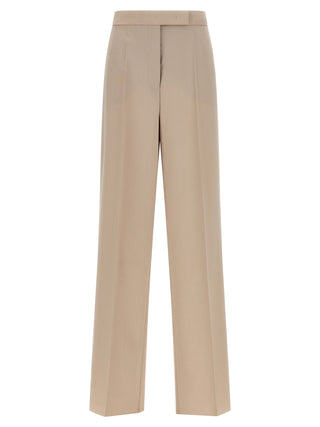 Max Mara Beige Virgin Wool Dress Pants