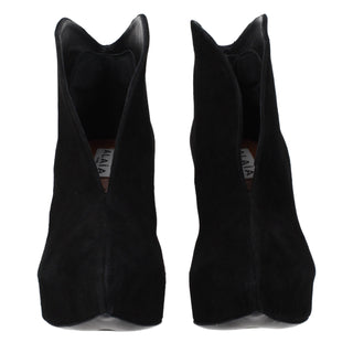 Alaïa Black Leather Ankle Boots