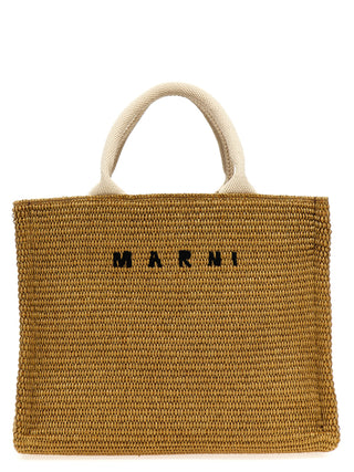 Marni Beige Cotton Tote Bag