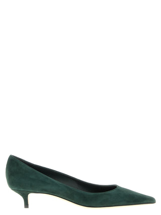 Jimmy Choo Bicolor Leather Mid Heel Pumps