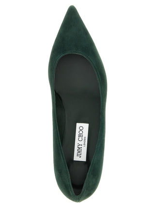 Jimmy Choo Bicolor Leather Mid Heel Pumps
