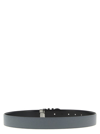 Ferragamo Gray Calfskin Regular Belt
