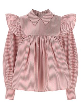 Ganni Multicolor Organic Cotton Blouse