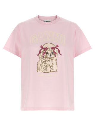 Ganni Multicolor Organic Cotton T-Shirt