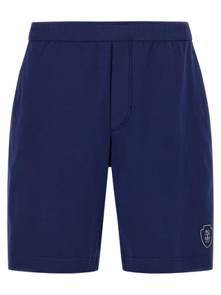 Brunello Cucinelli Blue Cotton Bermuda Shorts