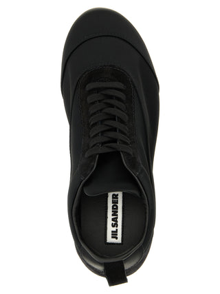 Jil Sander Black Cotton Low Top Sneakers