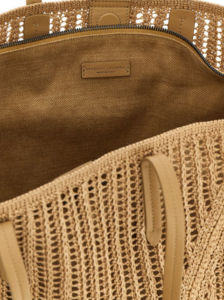 Brunello Cucinelli Beige Polyamide Shoulder Bag
