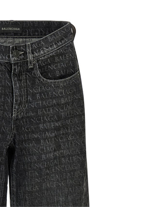 Balenciaga Black Cotton Flared Jeans