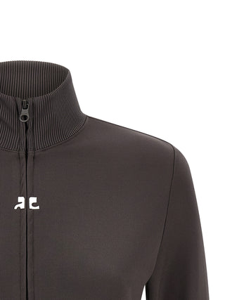 Courrèges Gray Polyester Sweatshirt