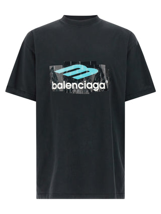 Balenciaga Black Cotton T-Shirt