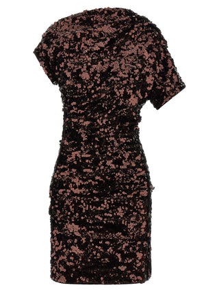 Ganni Brown Polyester Short Dress