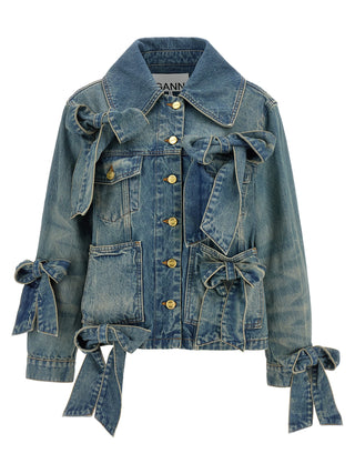 Ganni Blue Organic Cotton Denim Jacket