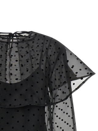 Ganni Black Recycled Polyester Short Dress