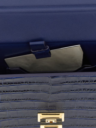 Tom Ford Blue Calfskin Clutch Bag