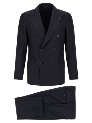 Tagliatore Blue Virgin Wool Two-Piece Suit