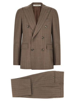 Tagliatore Brown Virgin Wool Two-Piece Suit