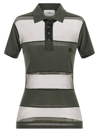 Coperni Bicolor Cotton Polo Shirt