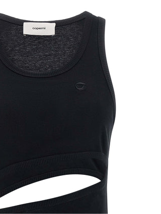 Coperni Black Organic Cotton Short Dress