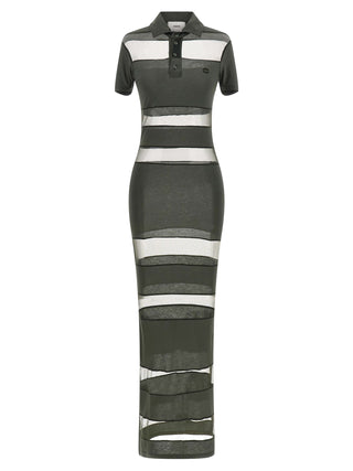 Coperni Bicolor Cotton Long Dress