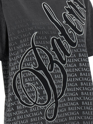 Balenciaga Black Cotton T-Shirt